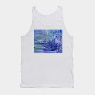 Abstract Oil Painting 3c3 Teal Sapphire Cobalt Tank Top